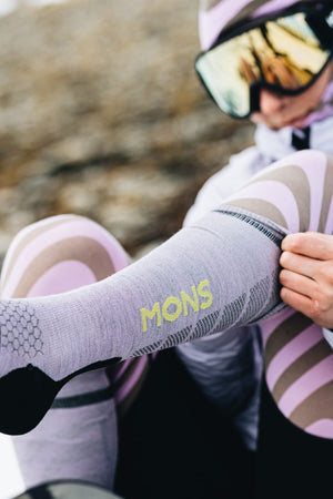Unisex Pro Lite Merino Snow Sock - Orchid Sun
