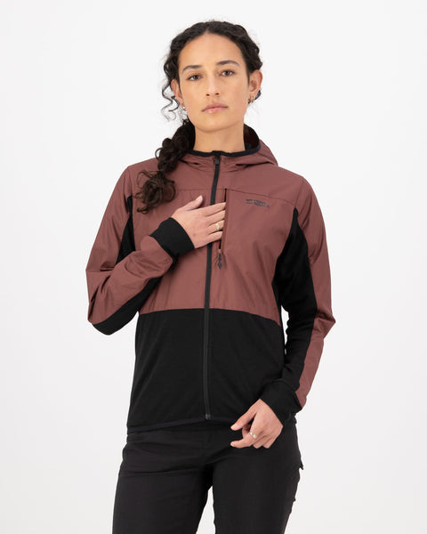 Diversion Merino Wind Jacket - Coffee / Black | Women's Jacket