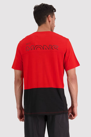 Tarn Merino Shift T-Shirt - Retro Red / Black