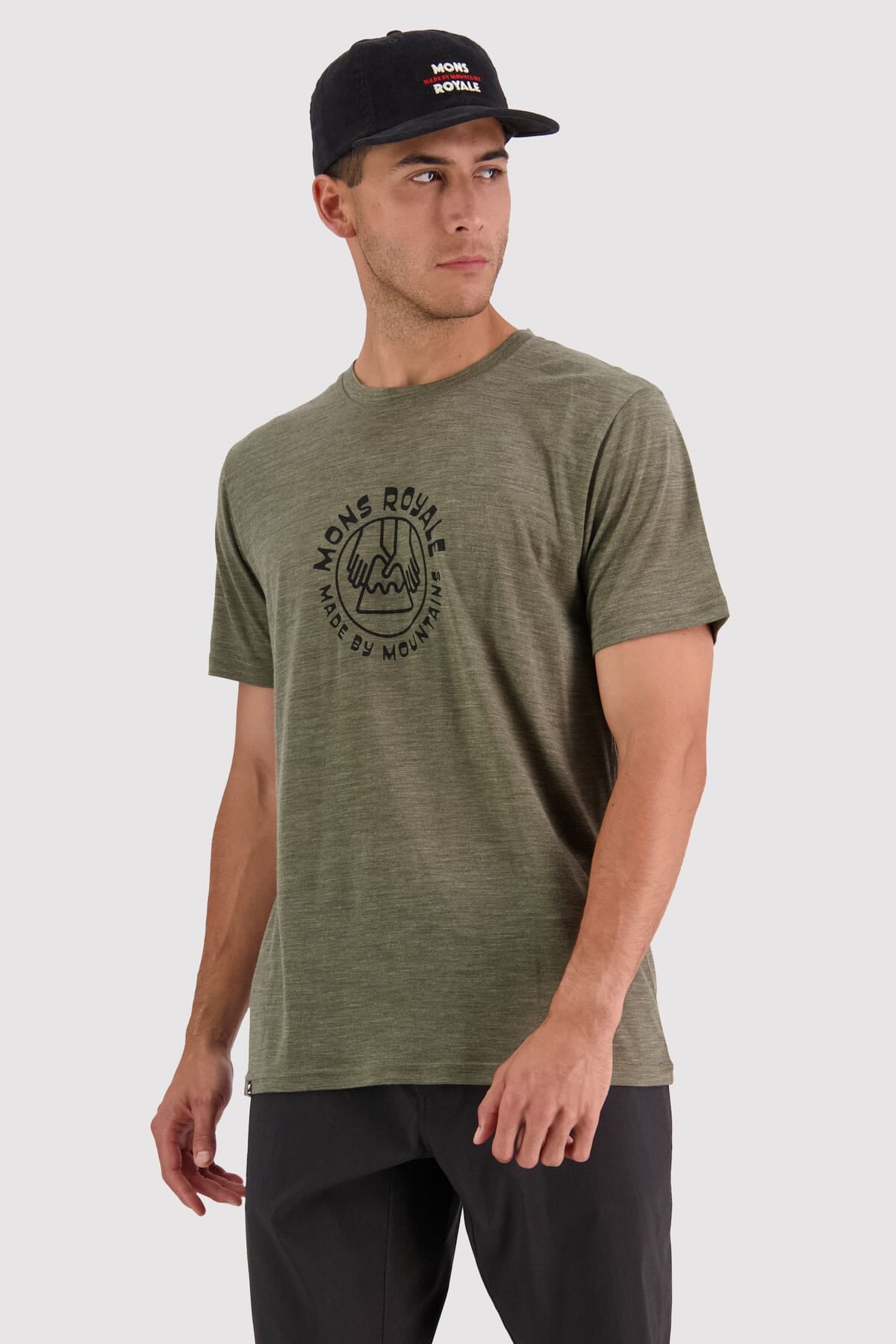 Zephyr Merino Cool T-Shirt - Olive Mt Hand