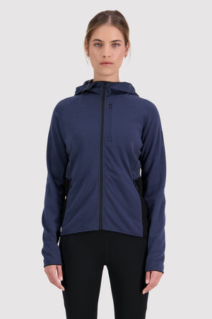 Approach Merino Gridlock Hood - Midnight