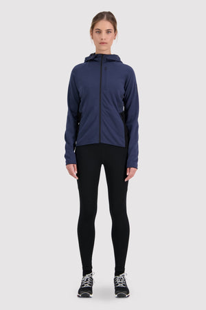 Approach Merino Gridlock Hood - Midnight
